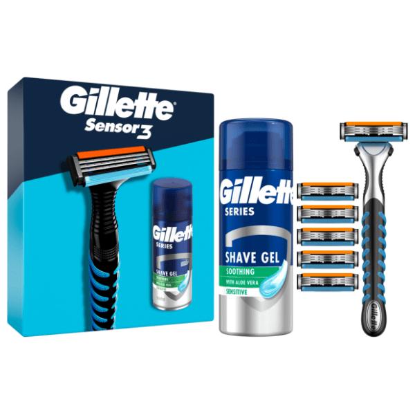 GILLETTE set (brijač, 6 patrona, pena za brijanje 75ml) 0