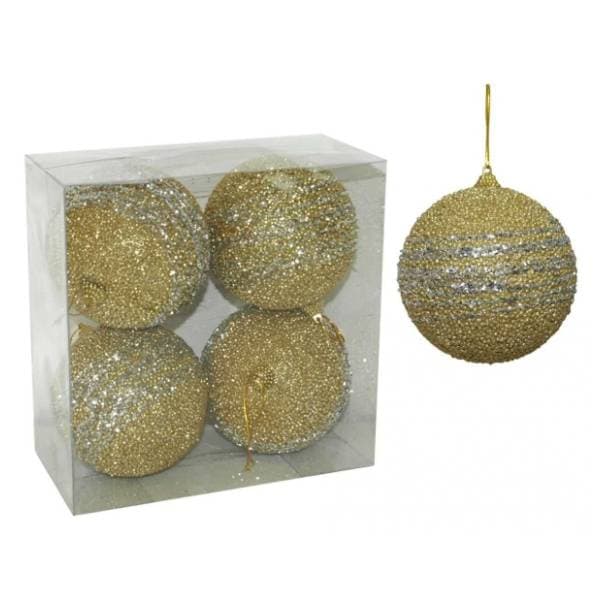 Novogodišnje kugle za jelku od stiropora 10cm 51-832000 4kom 0