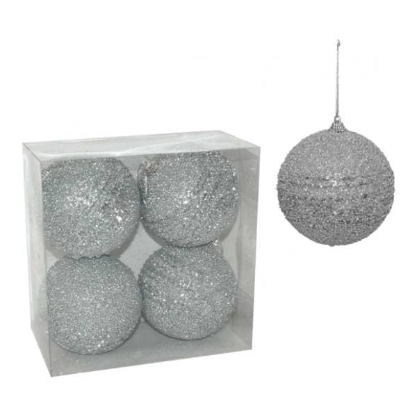 Novogodišnje kugle za jelku od stiropora 10cm 51-831000 4kom 0