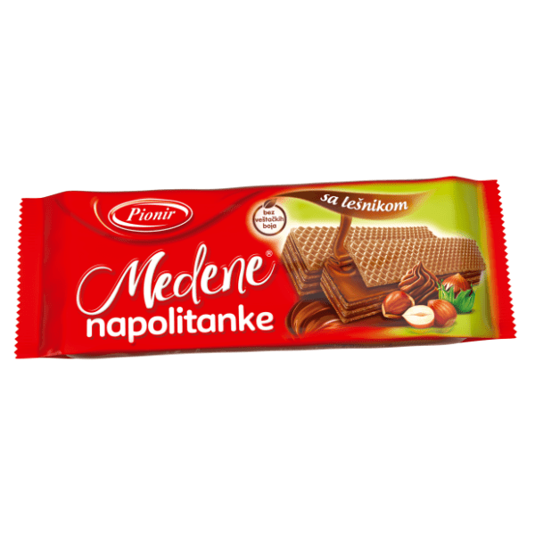 PIONIR Medene napolitanke sa lešnikom 160g 0