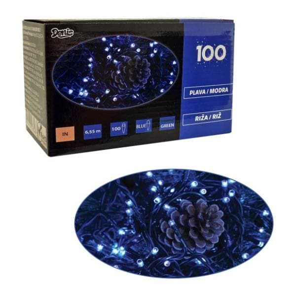 Riža plave lampice 100kom bez funkcija Denis 52-314000 0
