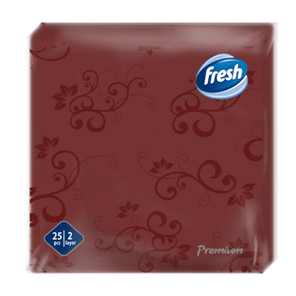 Salvete FRESH Decor bordo 2sloja 25kom 0