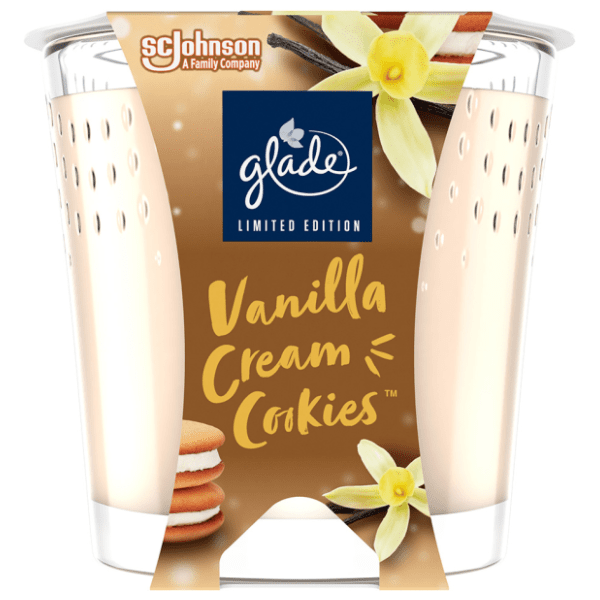 Sveća GLADE vanilla cream cookies 129g 0