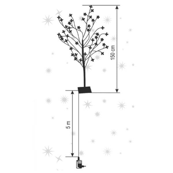 Ukrasno drvo sa LED diodama Home 150cm 1