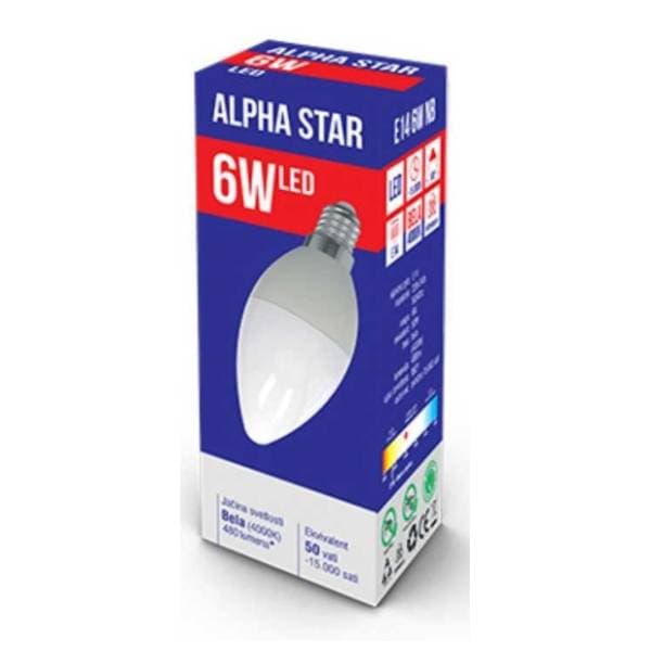 ALPHA STAR LED sijalica E14 6W 4000K 0
