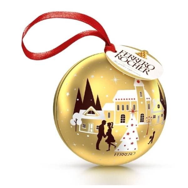 Bombonjera FERERRO ROCHE Tin balls xmas 40g 0