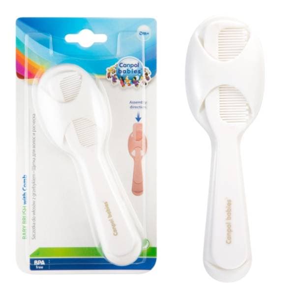 CANPOL BABIES set češalj i četka 56/160 beli 0