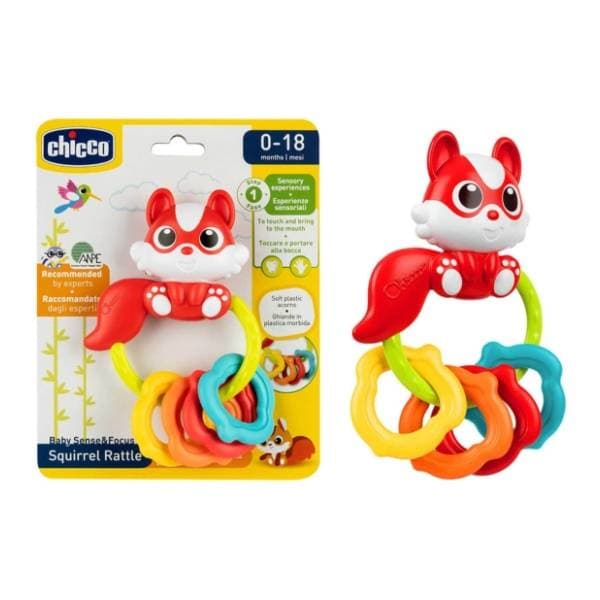 CHICCO senzorna glodalica zvečka Veverica 0