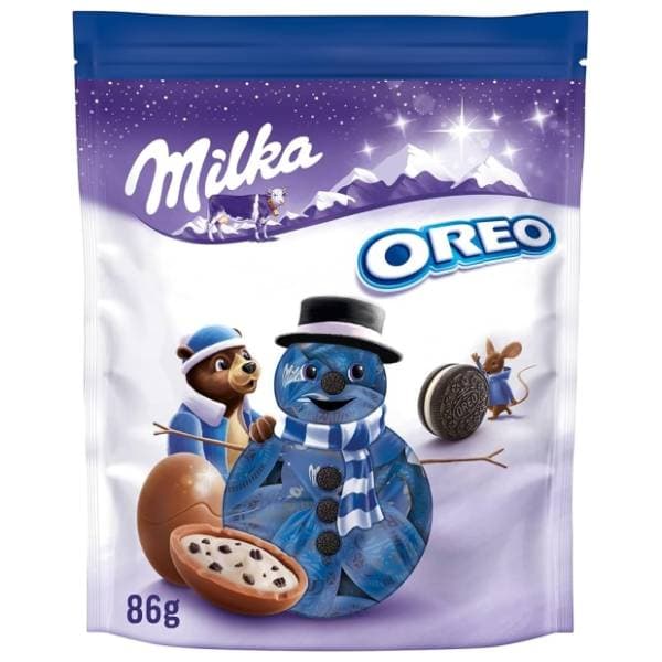 Čokoladne bombone MILKA Xmas Oreo 86g 0