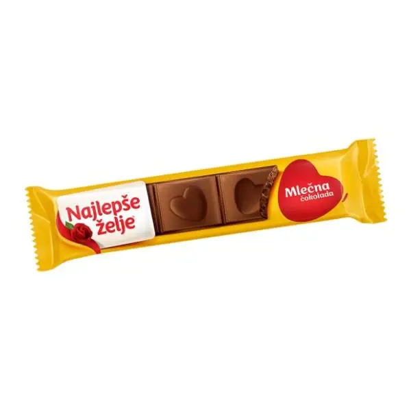 Čokolada mlečna NAJLEPŠE ŽELJE Štanglica 30g 0