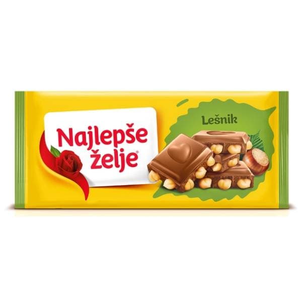 Čokolada NAJLEPŠE ŽELJE lešnik 190g 0