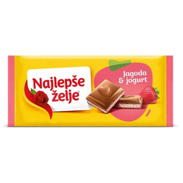 Čokolada ŠTARK Najlepše želje Jagoda jogurt 100g 0