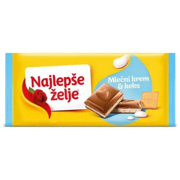 Čokolada ŠTARK Najlepše želje mlečni krem 100g 0