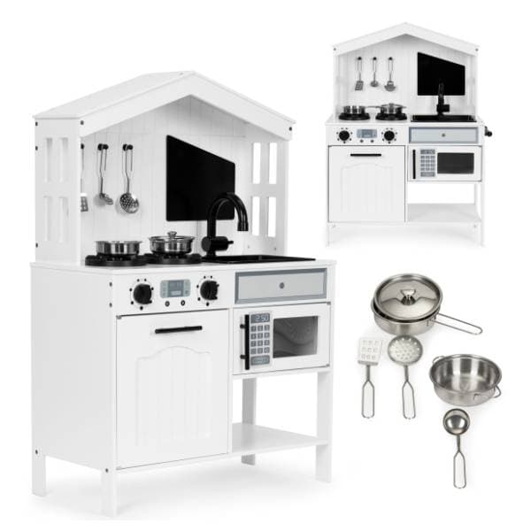 Drvena kuhinja ECO TOYS bela 0