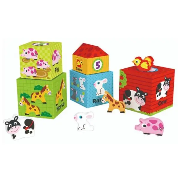 Drvene kocke farma TOOKY TOY 0