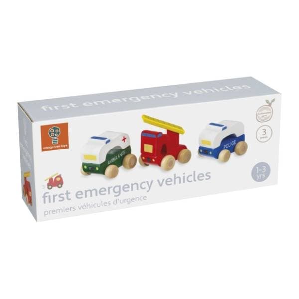 Drveni set vozalica 3 hitna vozila ORANGE TREE TOYS 0
