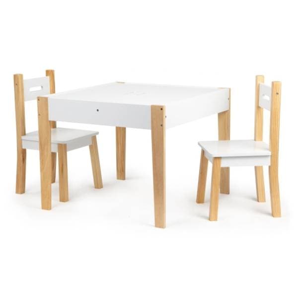 ECO TOYS dečiji sto i dve stolice beli 0