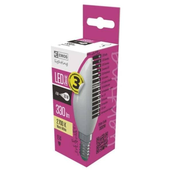 EMOS LED sijalica E14 4W Classic candle WW ZQ3210 0