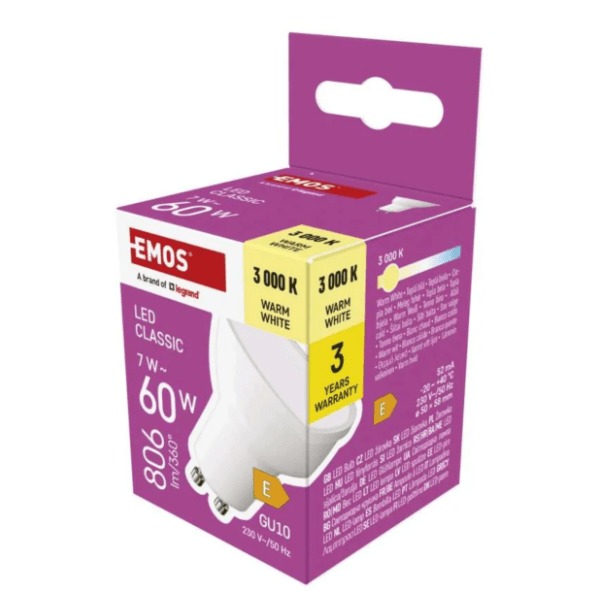 EMOS LED sijalica GU10 7W Classic MR16 ZQ8E42 0