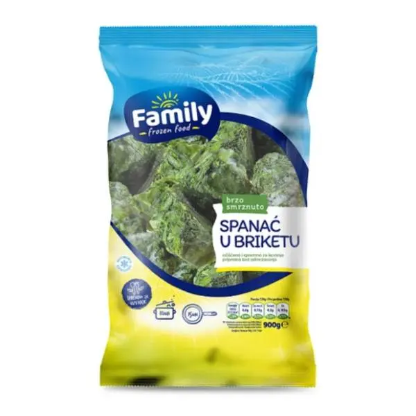 FAMILY spanać u briketima 900g 0