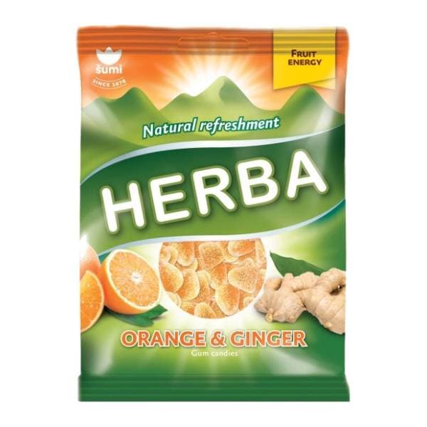 Gumene bombone HERBA pomorandža đumbir 90g 0