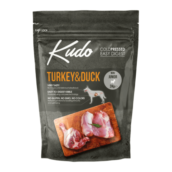 KUDO Mini junior turkey and duck 3kg 0