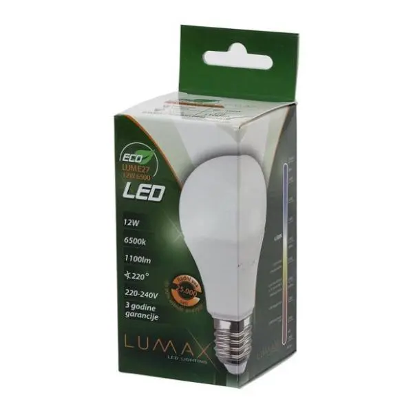 LUMAX LED sijalica E27 12W Eco 6500K 0