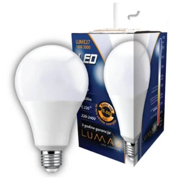 LUMAX LED sijalica E27 18W 3000K 0