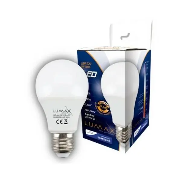 LUMAX LED sijalica E27 9W 3000K 0