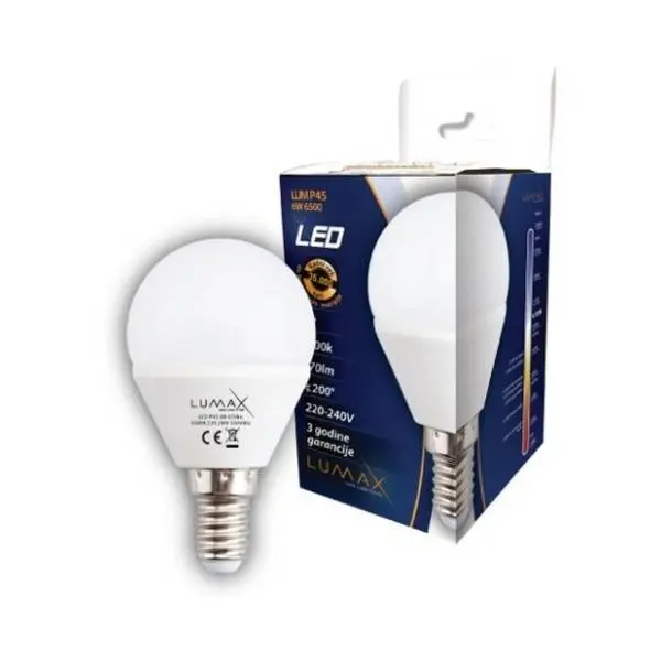 LUMAX LED sijalica P45 6W 6500K 0