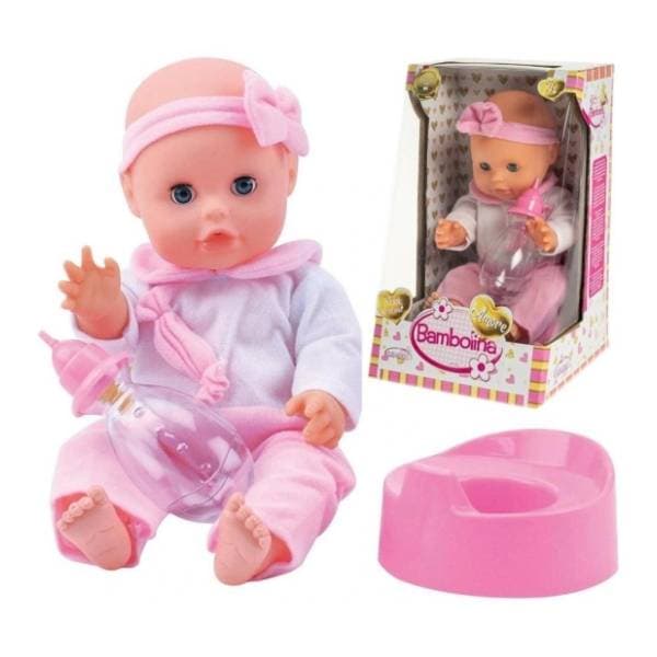 Lutka beba bočica i noša 33cm Bambolina amore DIMIAN 1