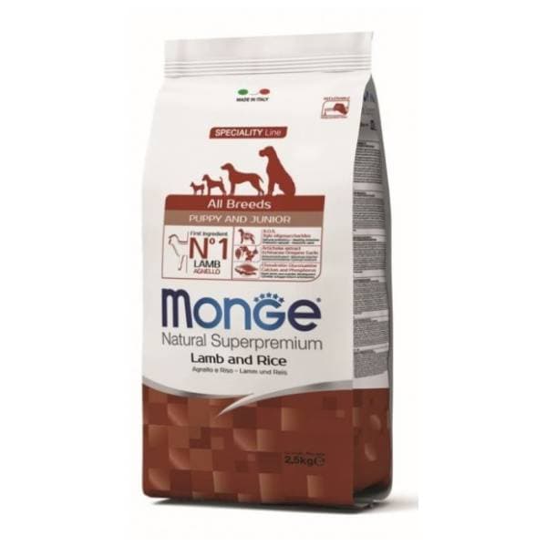 MONGE All breeds puppy hrana za pse jagnjetina pirinač 2,5kg 0