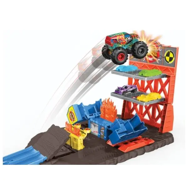 Monster truck set sa ispaljivačem HOT WHEELS 3