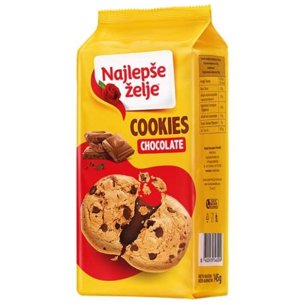 NAJLEPŠE ŽELJE Cookies čokolada 145g Štark 0