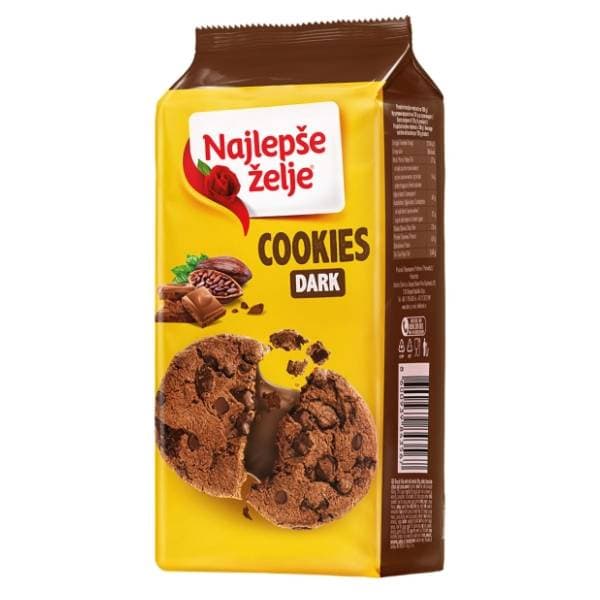 NAJLEPŠE ŽELJE Cookies dark chocolate 145g 0