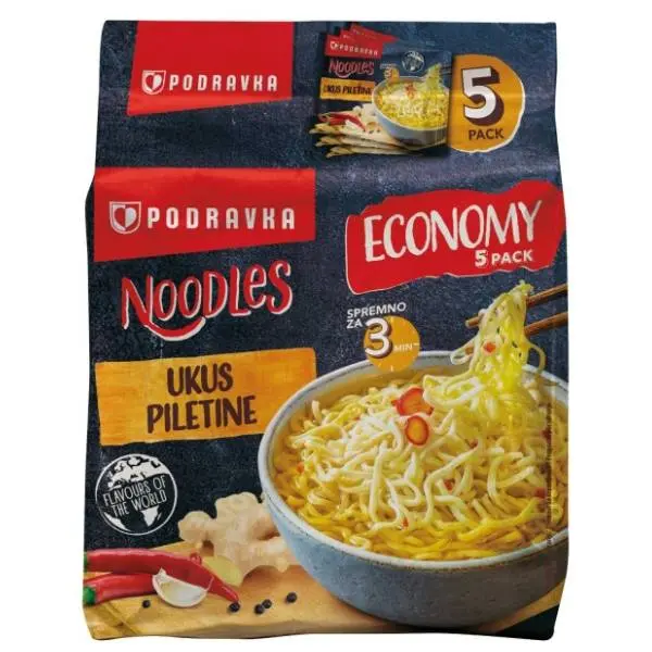 Nudle PODRAVKA piletina fini-mini 5x75g 0