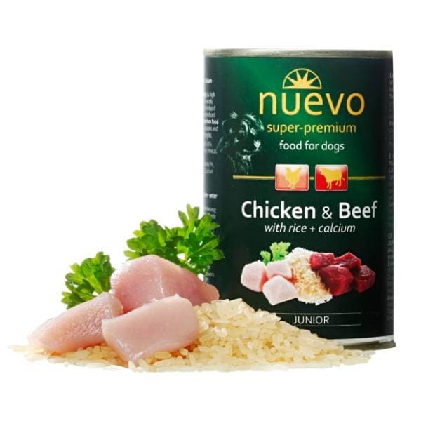NUEVO Junior dog piletina i govedina bez žitarica 400g 0