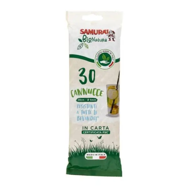 Papirne slamčice Bio nature SAMURAI 30kom 0