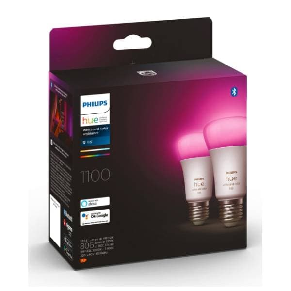 PHILIPS LED set smart sijalica E27 9W A60 HUE WCA 2kom 0