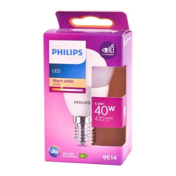 PHILIPS LED sijalica E14 5W (40W) P45 WW FR ND 1PF/10 0