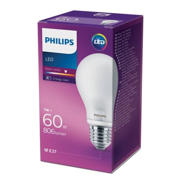 PHILIPS LED sijalica E27 7W (60W) A60 WW MAT ND PS600 0
