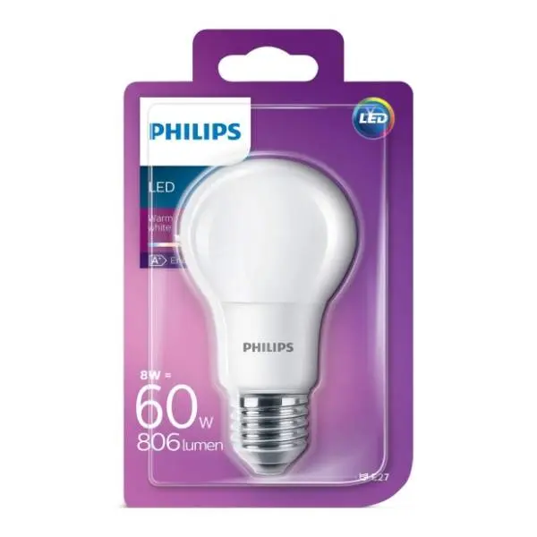 PHILIPS LED sijalica E27 8W (60W) A60 WW FR ND 1PF/10 0