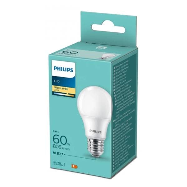 PHILIPS LED sijalica E27 8W (60W) WW FR ND 1PF/12-DISC 0