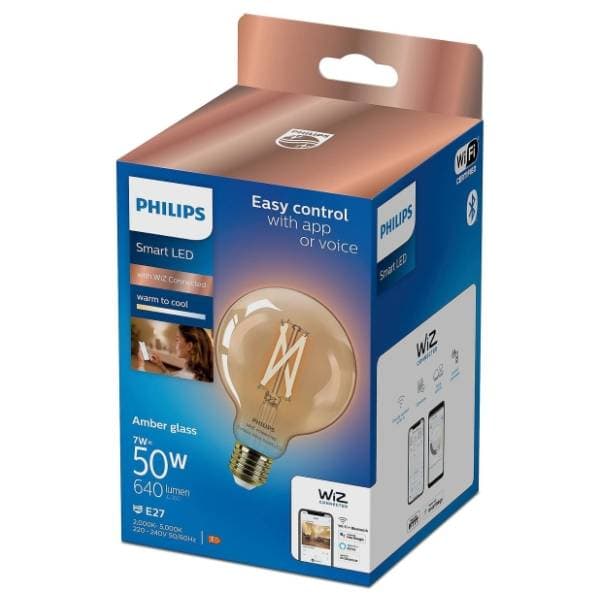 PHILIPS LED smart sijalica E27 50W G95 PHI WFB Amb 1PF/6 0