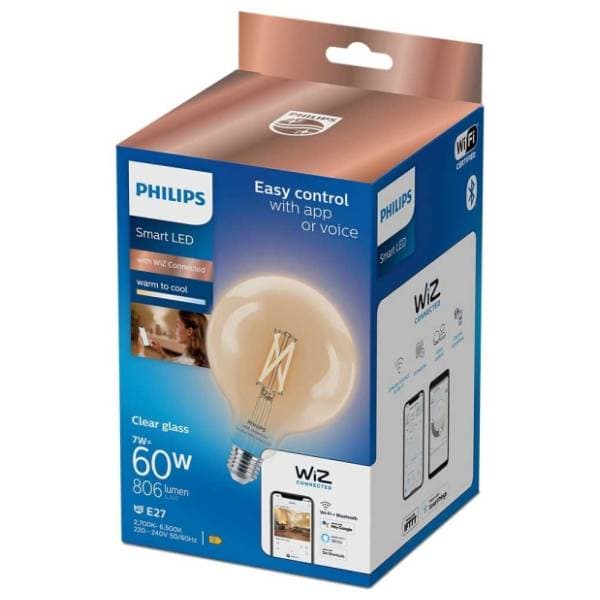 PHILIPS LED smart sijalica E27 60W G125 CL 1PF/6 WFB 0