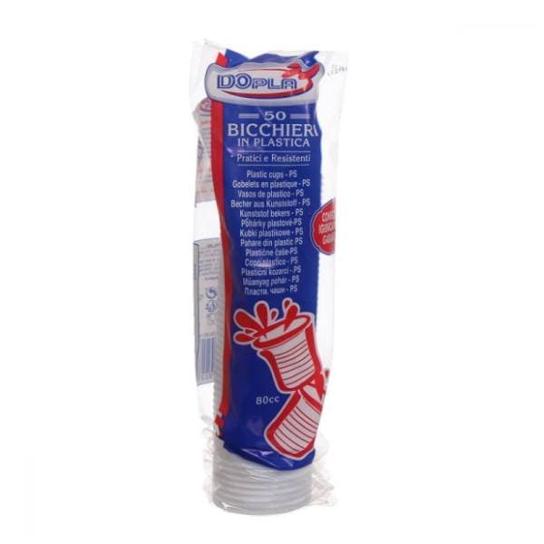 Plastične čaše DOPLA 100ml 50kom bele 0