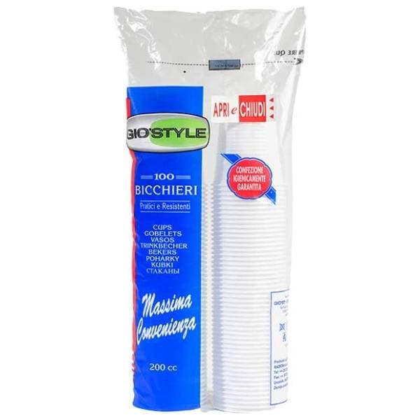 Plastične čaše DOPLA 200ml 100kom bele 0