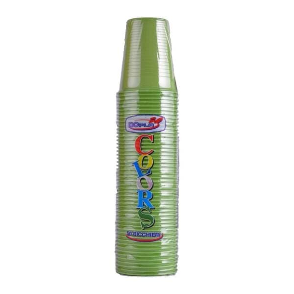 Plastične čaše DOPLA 200ml 50kom zeleno-žute 0
