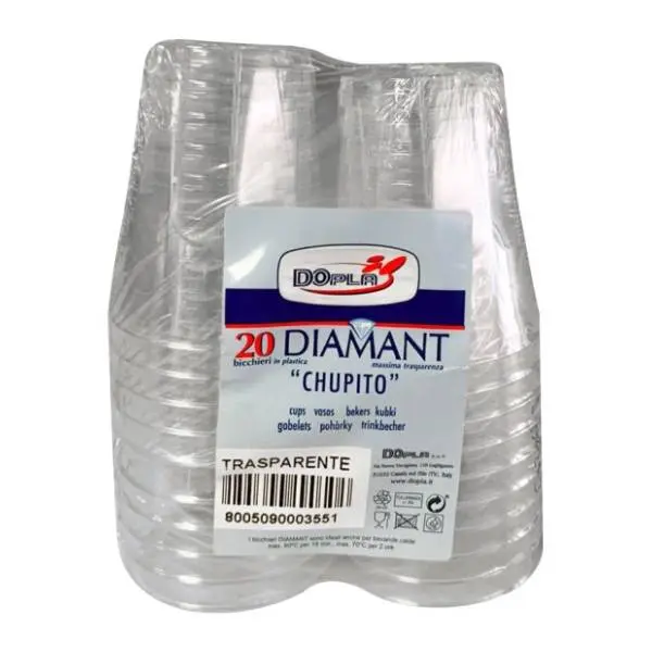 Plastične čaše DOPLA 50ml 20kom providne 0