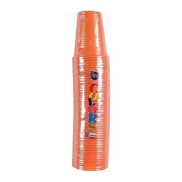 Plastične čaše FRESH 200ml 50kom narandžaste 0